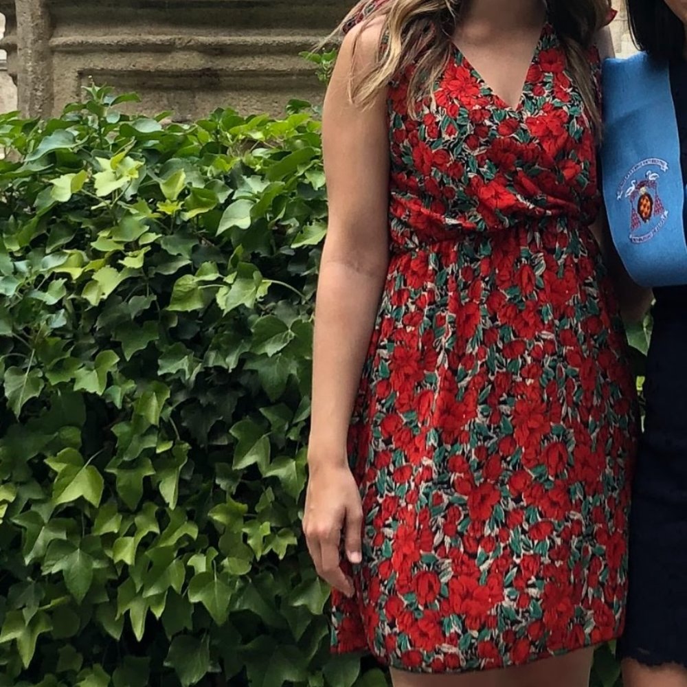 Floral Elastic Waist Dress
